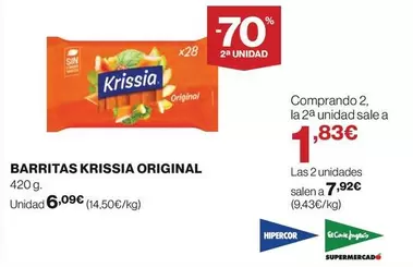 Oferta de Krissia - Barritas Original por 6,09€ en Hipercor