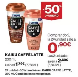 Oferta de Kaiku - Caffè Latte por 1,79€ en Hipercor