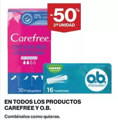 Oferta de Carefree - En Todos Los Productos Y O.B en Hipercor