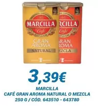 Oferta de Marcilla - Cafe Gran Aroma Natural O Mezcla por 3,39€ en Dialsur Cash & Carry