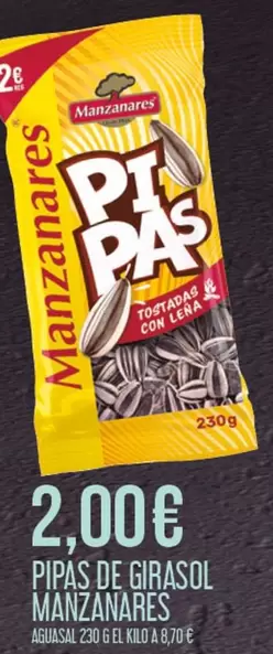 Oferta de Manzanares - Pipas De Girasol por 2€ en Claudio