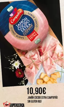 Oferta de Alipende - Jamon Cocido Extra Campofrío Sin Gluten por 10,9€ en Claudio