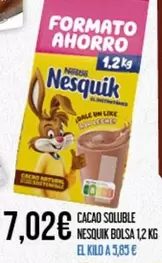 Oferta de Nesquik - Cacao Soluble Bolsa por 7,02€ en Claudio