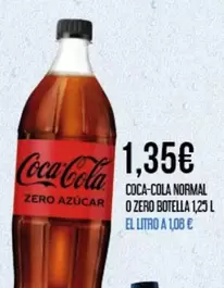 Oferta de Coca-Cola - Normal O Zero Botella por 1,35€ en Claudio