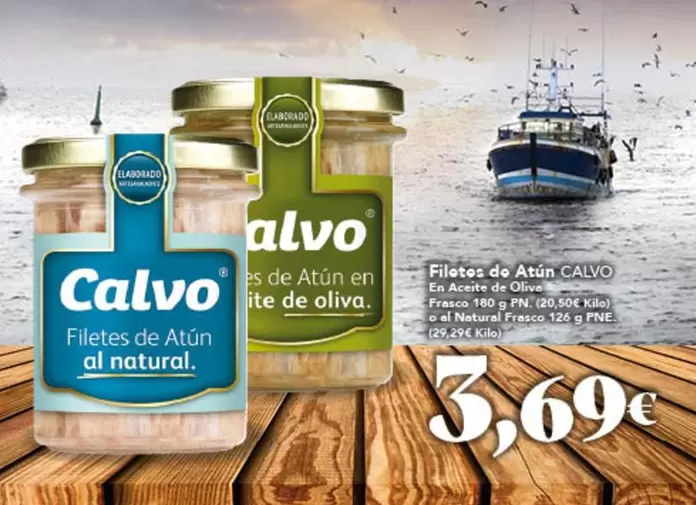 Oferta de Calvo - Filetes De Atun por 3,69€ en Gadis