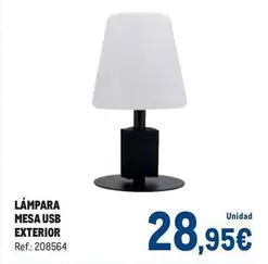 Oferta de Lámpara Mesa Usb Exterior por 28,95€ en Makro