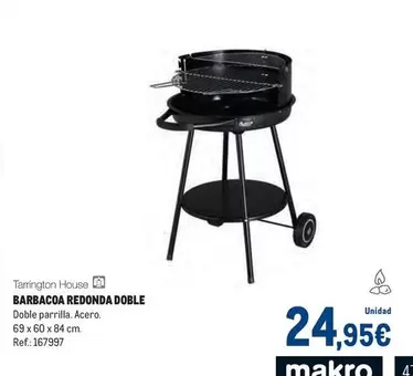 Oferta de Tarrington House - Barbacoa Redonda Doble por 24,95€ en Makro