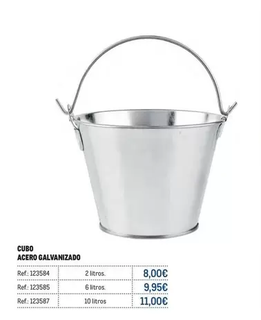 Oferta de Cubo Acero Galvanizado por 8€ en Makro