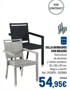 Oferta de Silla Barbados Con Brazos por 54,95€ en Makro