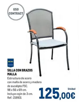 Oferta de Silla Con Brazos Malla por 125€ en Makro