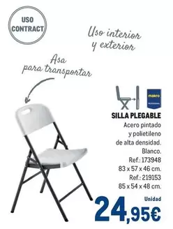 Oferta de Silla Plegable por 24,95€ en Makro