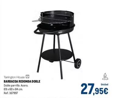 Oferta de Tarrington House - Barbacoa Redonda Doble por 27,95€ en Makro