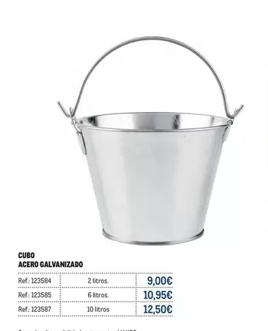 Oferta de Cubo Acero Galvanizado por 9€ en Makro