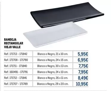 Oferta de Bandeja Rectangular Viejo Valle por 5,95€ en Makro
