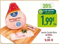 Oferta de Alteza - Jamón Cocido Extra por 1,99€ en Masymas