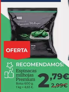 Oferta de Premium - Espinacas Milhojas por 2,79€ en La Sirena