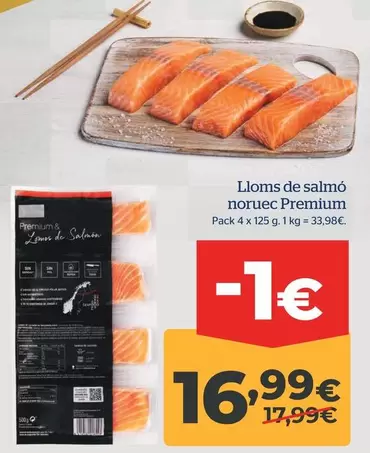 Oferta de La Sirena - Lloms De Salmó Noruec Premium por 16,99€ en La Sirena