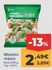 Oferta de Minestra Riojana por 2,49€ en La Sirena