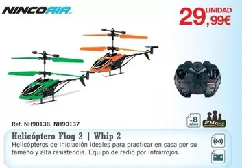 Oferta de Helicoptero Flog 2/ Whip 2 por 29,99€ en DRIM