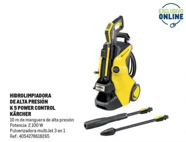 Oferta de Control - Hidrolimpiadora De Alta Presión K 5 Power  Kâcher en Makro