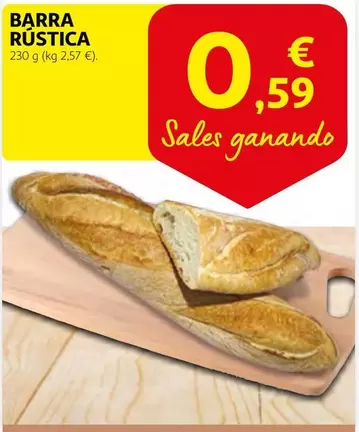 Oferta de Barra Rustica por 0,59€ en Alcampo