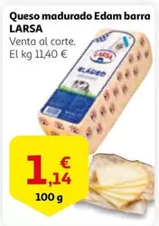 Oferta de Larsa - Queso Madurado Edam Barra por 1,14€ en Alcampo