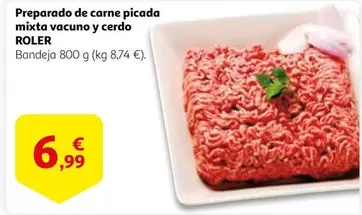 Oferta de Roler - Preparado De Carne Picada Mixta Vacuno Y Cerdo por 6,99€ en Alcampo