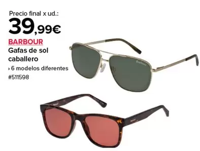 Oferta de Barbour - Gafas De Sol Caballero por 39,99€ en Costco