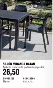 Oferta de Sillón Miranda Ratán por 26,5€ en Coinfer