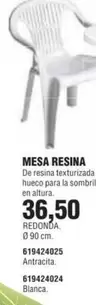 Oferta de Mesa Resina por 36,5€ en Coinfer