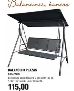 Oferta de Antracita - Balancín 3 Plazas por 115€ en Coinfer