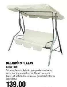 Oferta de Balancín 3 Plazas por 139€ en Coinfer