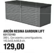 Oferta de Arcón Resina Gardiun Lift por 129€ en Coinfer