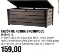 Oferta de IT - Arcón De Resina Brushwood por 159€ en Coinfer