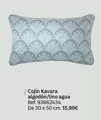 Oferta de Cojín Kavara Algodón/Lino Agua por 15,99€ en Leroy Merlin