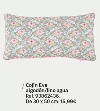 Oferta de Cojín Eve Algodón/Lino Agua por 15,99€ en Leroy Merlin