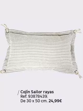Oferta de Cojín Sailor Rayas por 24,99€ en Leroy Merlin