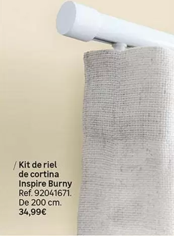 Oferta de Kit De Riel De Cortina Inspire Burny por 34,99€ en Leroy Merlin
