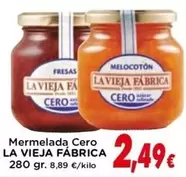 Oferta de La Vieja Fábrica - Mermelada Cero por 2,49€ en Supermercados Piedra