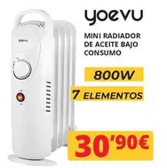 Oferta de Yoevu - Mini Radiador De Aceite Bajo Consumo por 30,9€ en Dynos Informática