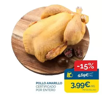 Oferta de Pollo Amarillo Certificado Por Entero por 3,99€ en Supermercados La Despensa
