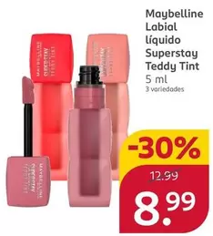 Oferta de Maybelline - Labiaal Liquido Superstay Teddy Tint por 8,99€ en Rossmann