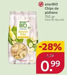 Oferta de Bio - Chips De Platano por 0,99€ en Rossmann