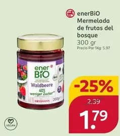 Oferta de Mermelada De Frutas Del Bosque por 1,79€ en Rossmann
