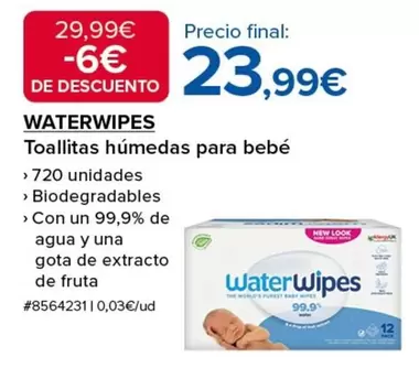 Oferta de Waterwipes - Toallitas Humedas Para Bebe por 23,99€ en Costco