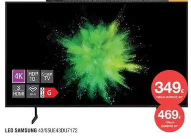 Oferta de Samsung - Led 43/55UE43DU7172 por 349€ en Milar