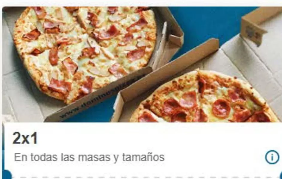 Oferta de En Todas Las Masas Y Tamaños en Domino's Pizza