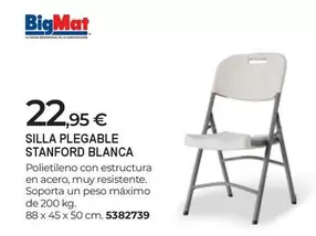 Oferta de Bigmat - Silla Plegable por 22,95€ en BigMat