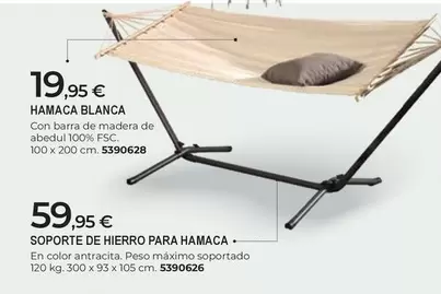Oferta de Antracita - Soporte De Hierro Para Hamaca por 19,95€ en BigMat