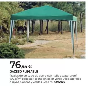 Oferta de Gazebo Plegable por 76,95€ en BigMat